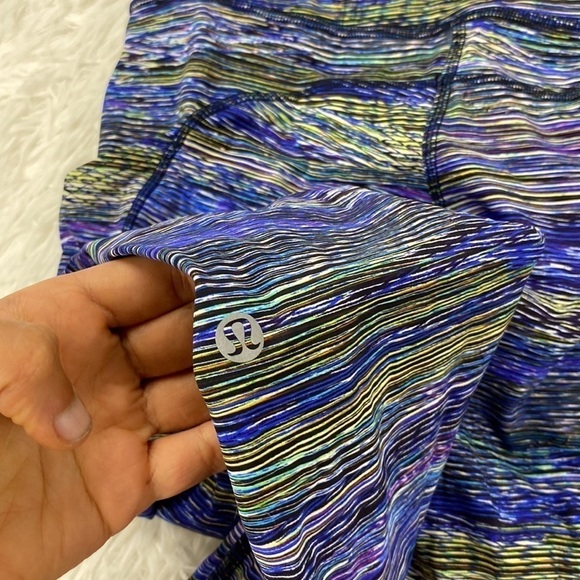 Lululemon Fast and Free Tight 25" *Non-Reflective Nulux Interconnect Blue Multi - Picture 9 of 9
